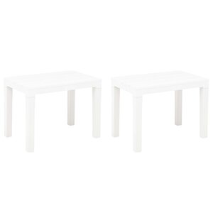 vidaXL Bancs de jardin lot de 2 Blanc Plastique