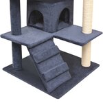 vidaXL Arbre à chat avec griffoirs en sisal 125 cm Bleu foncé