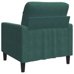 vidaXL Fauteuil Vert foncé 60 cm Velours