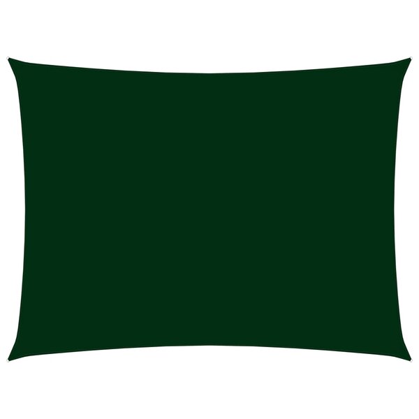 Vidaxl voile de parasol tissu oxford rectangulaire 6x8 m vert foncé