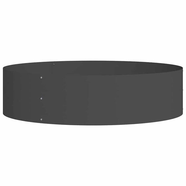 vidaXL Cache-pot de jardin Noir 80 x 80 x 20 cm Acier laminé à froid