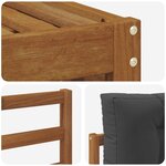 vidaXL Ensemble de canapés d'extérieur 6 Pièces Naturel et Anthracite