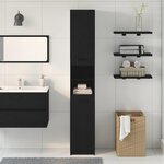 vidaXL Cabinet de salle de bain Chêne noir 32 x 34 x 188 5 cm