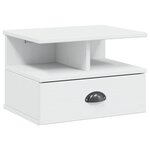 vidaXL Cabinet de chevet HILL Blanc 40 x 31 x 27 cm Pin massif