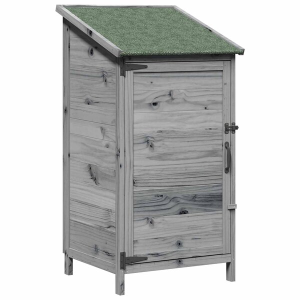 vidaXL Abri de jardin Gris 59 x 56 x 113 5 cm Bois de Sapin Massif