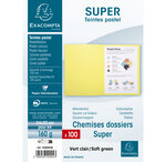 Paquet 100 Chemises Super 160 - 24x32cm - Vert Clair - X 5 - Exacompta