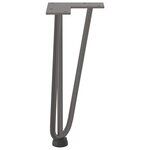 vidaXL Pieds en épingle à cheveux pour table basse 4 pièces Acier naturel 30 cm Acier massif