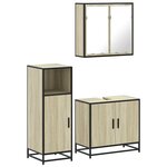vidaXL Ensemble de meubles de salle de bain 3 Pièces chêne sonoma