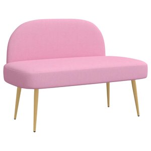 vidaXL Banc rembourré avec dossier Rose 110 x 60 x 76 cm
