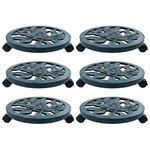 vidaXL Chariots pour plantes 6 Pièces Vert 38 cm Plastique