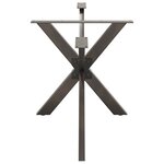 vidaXL Pied de table à manger en forme d'araignée noir 150 x 78 x (72-73) cm en acier
