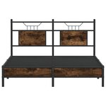 vidaXL Cadre de lit sans matelas chêne fumé 137x190 cm bois ingénierie