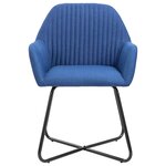 Vidaxl chaises à manger lot de 4 bleu tissu
