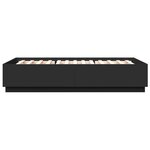 vidaXL Cadre de lit avec lumières LED noir 160x200cm bois d'ingénierie