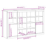 vidaXL Buffets avec lumières LED 3 Pièces gris béton bois d'ingénierie