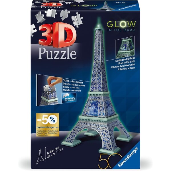 Ravensburger 11591 - Puzzle 3D Building - Tour Eiffel phosphorescente