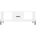 vidaXL Table basse Blanc brillant 102x50x40 cm Bois d'ingénierie