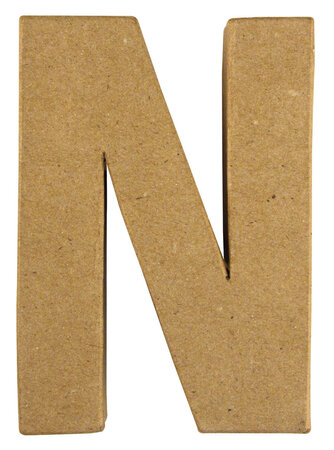 Alphabet en papier mâché 15 cm Lettre N