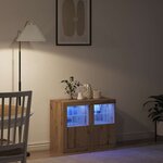 vidaXL Meuble d'appoint 2 Pièces chêne artisanal 41 x 37 x 67 cm