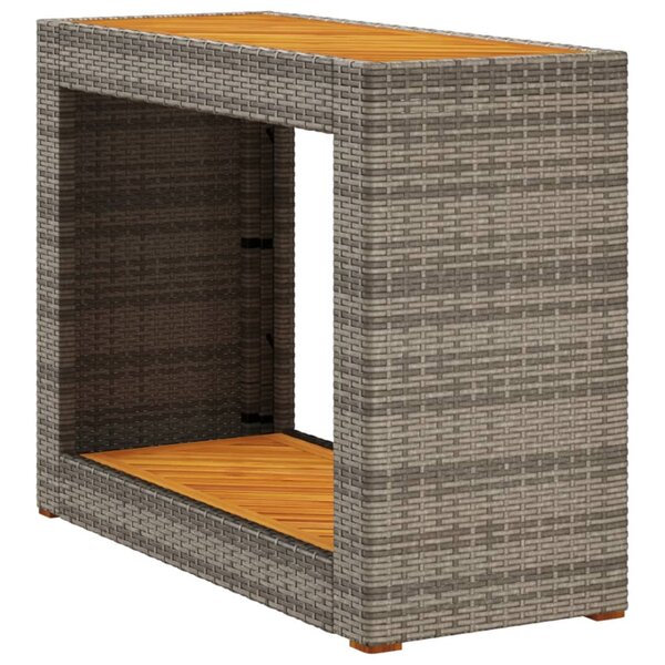 vidaXL Table d'appoint de jardin dessus en bois gris 100x40x75 cm