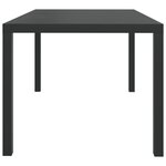 vidaXL Table de jardin noir 150 x 90 x 74 cm Aluminium et WPC