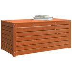 vidaXL Boîte de Rangement avec stockage Brun cire 101 x 50 5 x 46 5 cm