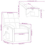 vidaXL Fauteuil de massage inclinable Vert foncé Tissu