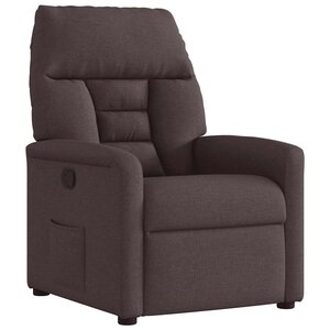 vidaXL Fauteuil inclinable Marron foncé Tissu