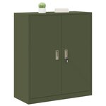 vidaXL Armoire de rangement Vert olive 90 x 40 x 105 cm Acier