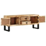 vidaXL Meuble TV 110x30x45 cm Bois de manguier brut