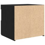 Meubles de chevet vidaXL avec lumières LED 2 Pièces Chêne noir 50x40x45 cm