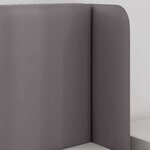 vidaXL Oreilles de tête de lit 2 Pièces Gris 40 x 16 x 5 cm Faux cuir