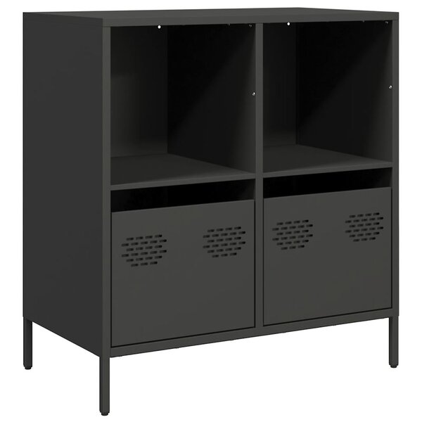 vidaXL Buffet noir 68x39x73 5 cm acier laminé à froid