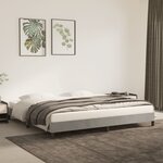 vidaXL Cadre de lit Gris clair 200x200 cm Velours