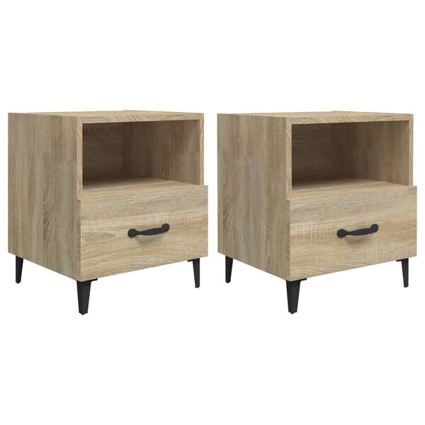 vidaXL Tables de chevet 2 Pièces Chêne Sonoma Bois d'ingénierie