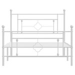 vidaXL Cadre de lit métal sans matelas et pied de lit blanc 107x203 cm