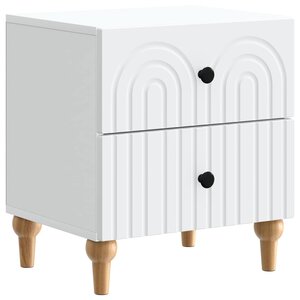 vidaXL Cabinet de chevet Blanc 43 x 34 5 x 48 cm Bois d'ingénierie