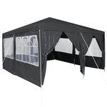 vidaXL Tente de fête 400 x 400 x 266 cm Anthracite Polyéthylène