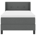 vidaXL Lit boxspring avec matelas avec matelas Gris foncé 80 x 200 cm