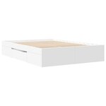vidaXL Cadre de lit sans matelas blanc 120x190 cm bois d'ingénierie