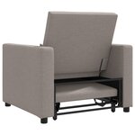 vidaXL Canapé-Lit Convertible 3-en-1 en Tissu Taupe