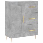 vidaXL Buffet haut Gris béton 69 5x34x180 cm Bois d'ingénierie