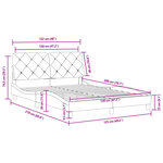 vidaXL Cadre de lit sans matelas bleu 120x200 cm velours
