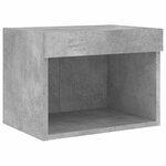 vidaXL Meuble TV muraux 4 Pièces avec lumières LED gris béton