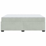 vidaXL Cadre de lit avec matelas Gris clair 160 x 200 cm Velours