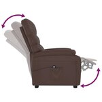 Vidaxl fauteuil inclinable électrique marron similicuir