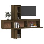vidaXL Meubles TV 5 Pièces Marron miel Bois massif de pin