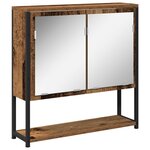 vidaXL Armoire sous évier de salle de bain avec lavabo intégré - Fini bois ancien