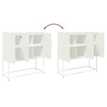 vidaXL Buffet haut blanc 100 5x39x107 cm acier