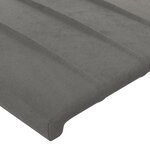 vidaXL Tête de lit à LED Gris clair 103x16x78/88 cm Velours